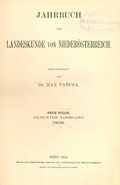 Jahrbuch für Landeskunde von Niederösterreich 7 (1908)