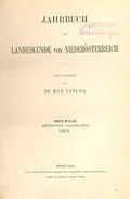 Jahrbuch für Landeskunde von Niederösterreich 10 (1911)