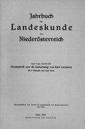 Jahrbuch für Landeskunde von Niederösterreich 33 (1957) - Festschrift zum 60. Geburtstag von Karl Lechner